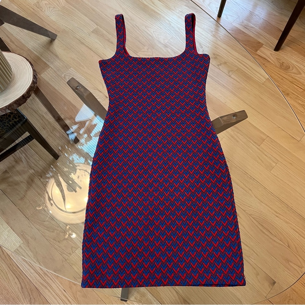American Apparel Quilted Pattern Midi Dress